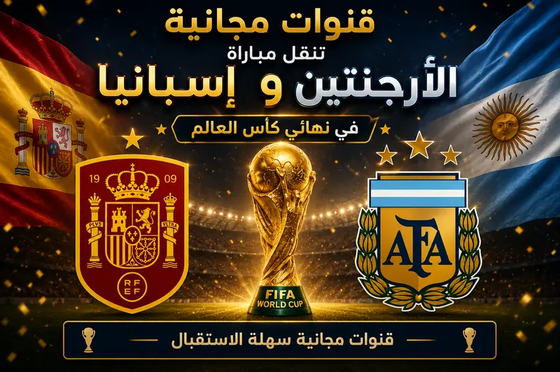 2 منها على نايل سات.. 11 قناة مجانية تنقل نهائي كأس العالم بين إسبانيا والأرجنتين